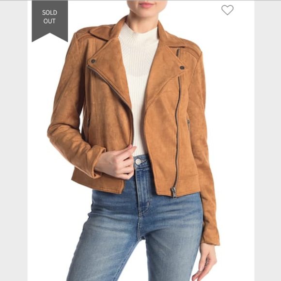 Philosophy Jackets & Blazers - Philosophy Faux Suede Moto Jacket Large